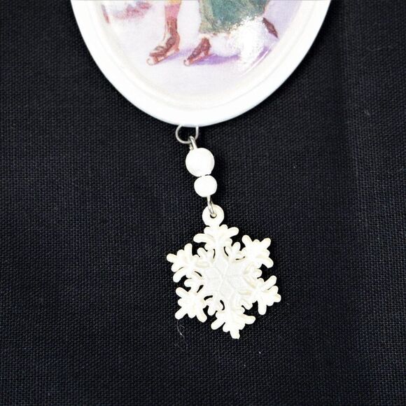 Our Christmas Together Ornament Hallmark 2000 Porcelain Skaters Couple - Picture 5 of 6